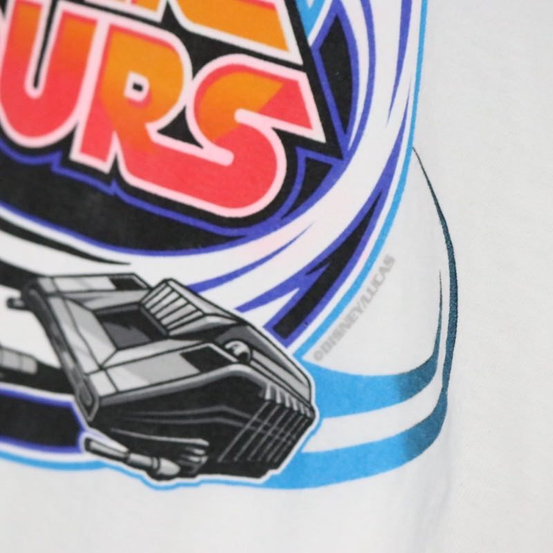 90s Disney | Star Wars Official T-Shirt "White / Large Print" (Made in USA / XXL)