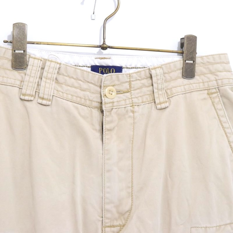 00s POLO RALPH LAUREN | Cargo Short Pants "Beige/Cotton Twill"