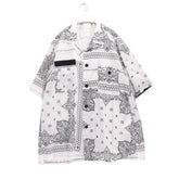 sacai 19SS | Bandana Print S/S Shirt "White/Black" (19-01912M)