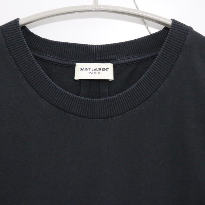Saint Laurent Paris | Washed Pocket T-shirt "Black"(T80O 396675 Y2OP1)