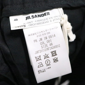 JIL SANDER | High Density Cotton Wide Easy Pants "Black" (JSMT31113M)