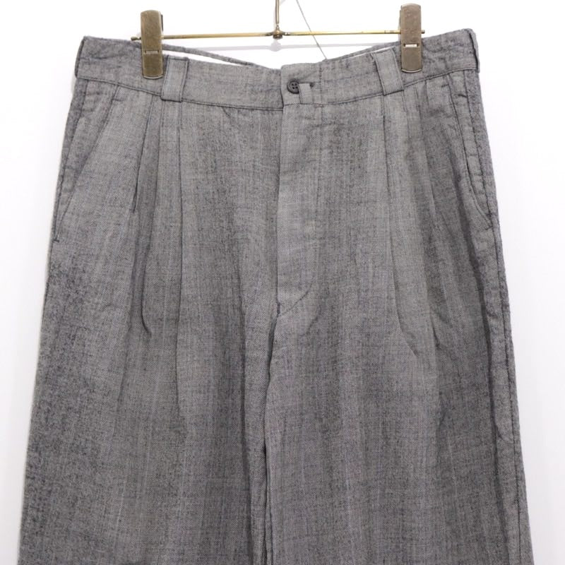 EURO VINTAGE 70s-80s | Bespoke 3Tuck Trousers "OPTIZip / Gray"