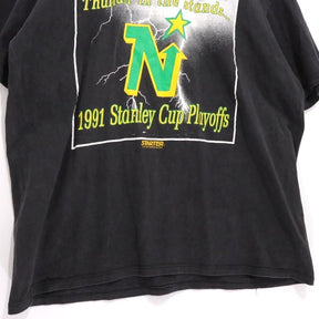 1991 Vintage Minnesota North Stars | Stanley Cup Playoffs "Lightning" Graphic T-Shirt