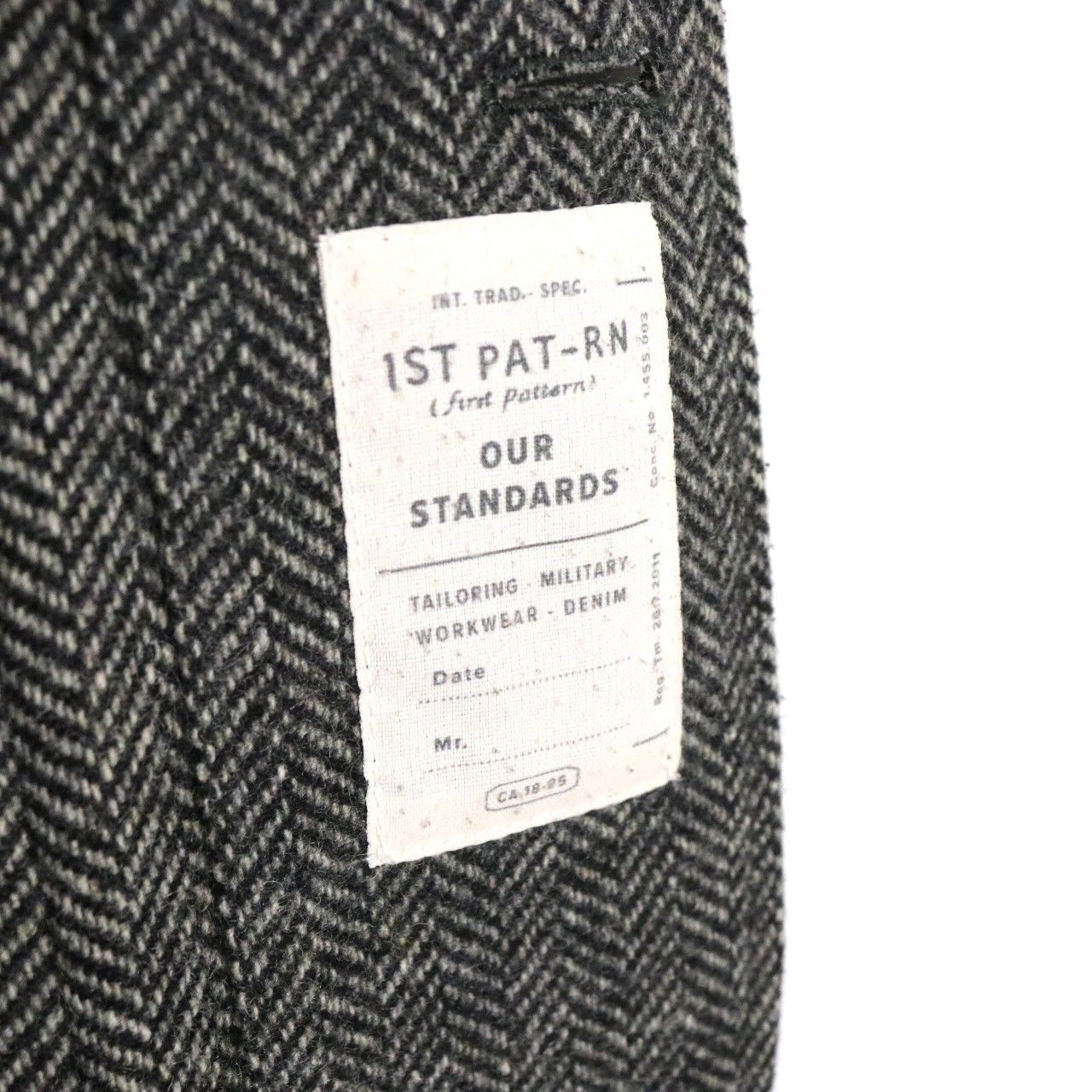 1st PAT-RN(ファーストパターン) 3B Tweed  Jacket