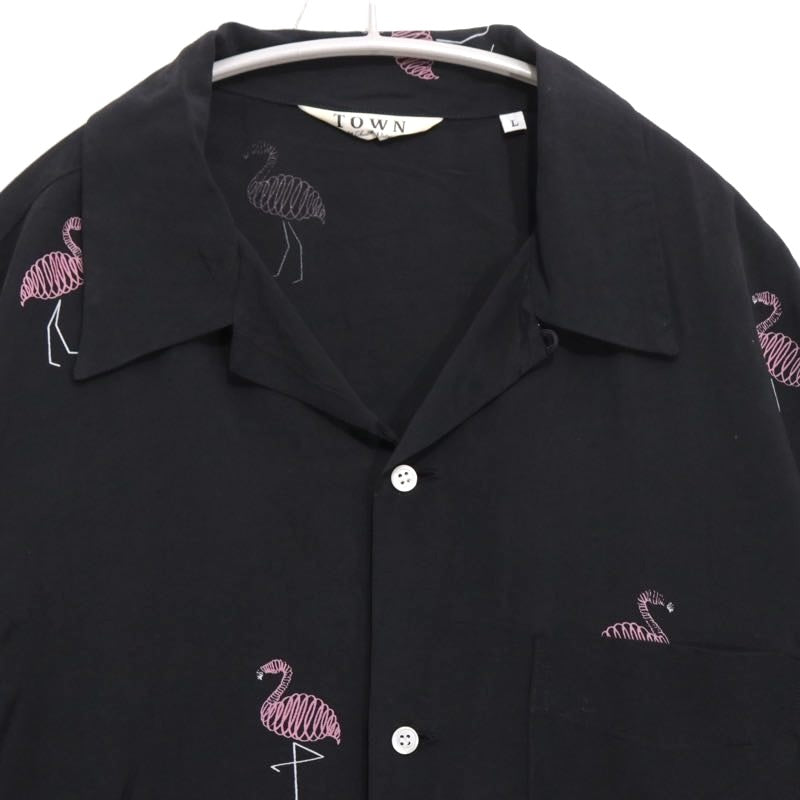 TOWN 25SS | FLAMINGO Open Collar Shirt "Flamingo Pattern" (25SS-SNTN-01)