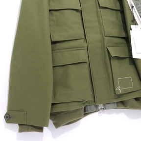 sacai 25SS | WTAPS Cotton Back Satin Jacket 02 "Khaki" (25-03694M)