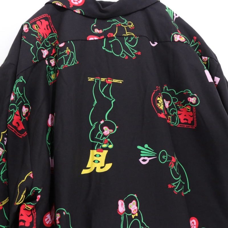 Eanbe × TUITAC | 徘徊猿 Aloha Shirt "Black"
