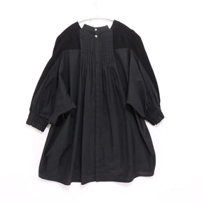 sacai 17AW | Back Pleated Hybrid Knit Pullover "Black" (17-03322)