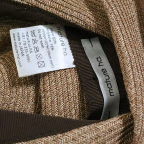 mature ha. | BOXED HAT 11cm brim grosgrain ribbon "Natural×Black" (MBOX-101)