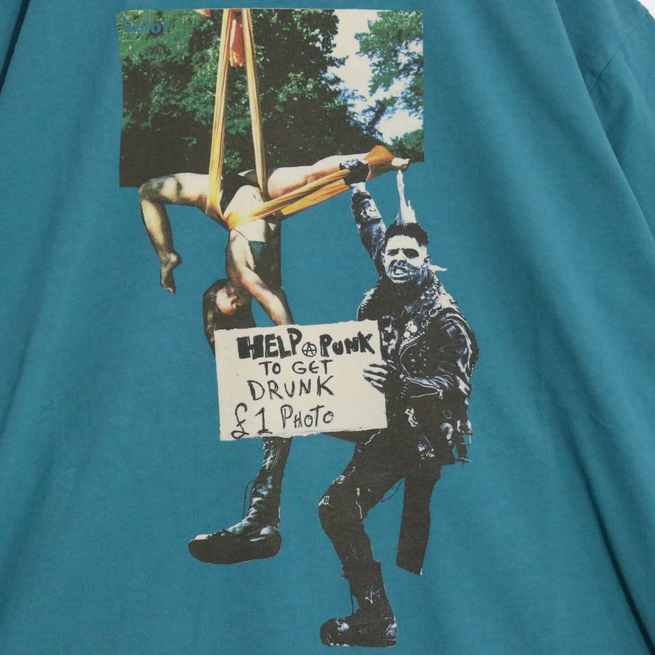 kolor(カラー)24aw HELP PUNK TO GET DRUNK 1 PHOTO S/S TEE
