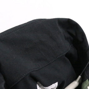 sacai 24AW | Cotton Nylon Ripstop Half Zip Pullover Shirt "BLACK" (24-03357M)