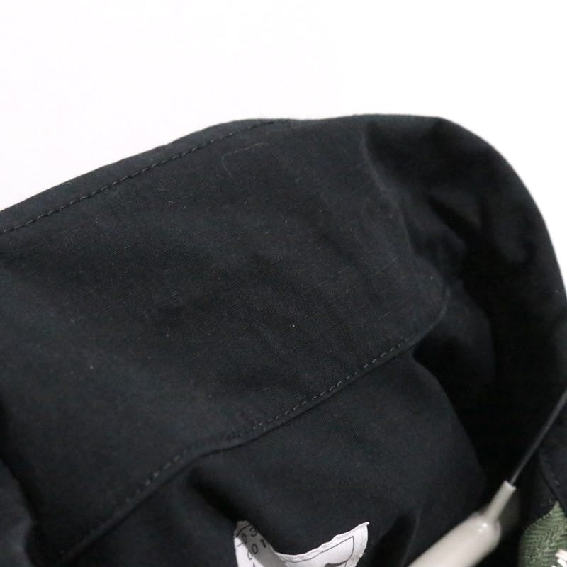 sacai 24AW | Cotton Nylon Ripstop Half Zip Pullover Shirt "BLACK" (24-03357M)