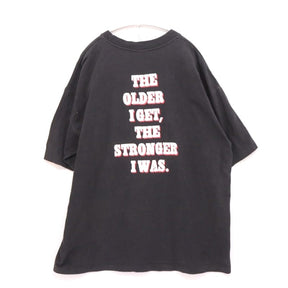 90s Vintage California Body Wear | "Old & Strong" Graphic T-Shirt "Black"