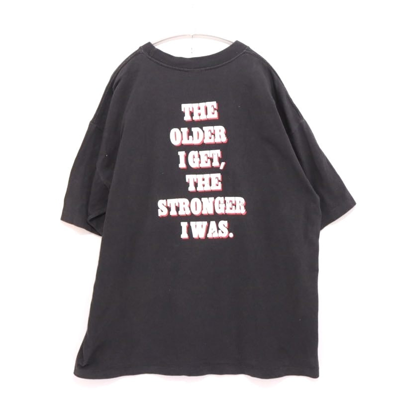 90s Vintage California Body Wear | "Old & Strong" Graphic T-Shirt "Black"